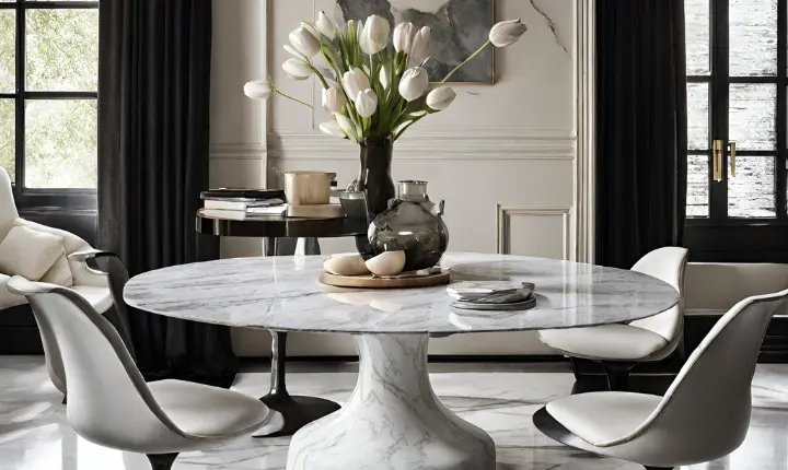 Marble Tulip Table: Timeless Luxury