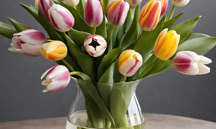 Ivory White Tulips: