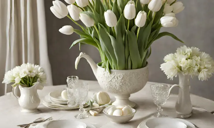  Ivory White Tulips